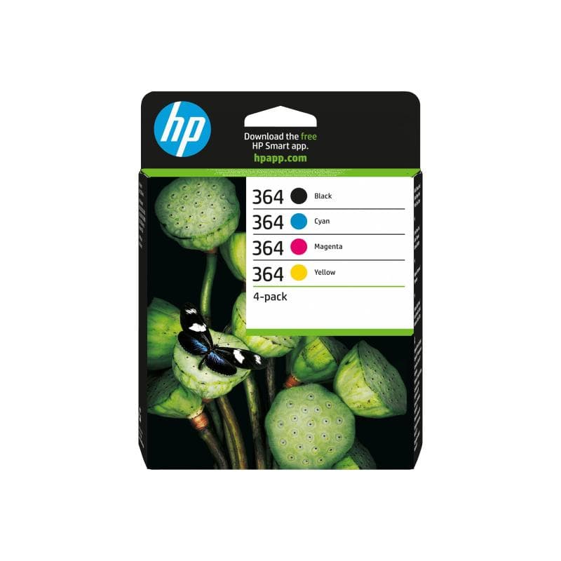 HP 364 4er Pack Schwarz, Gelb, Cyan, Magenta Tintenpatrone