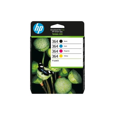 HP 364 4er Pack Schwarz, Gelb, Cyan, Magenta Tintenpatrone