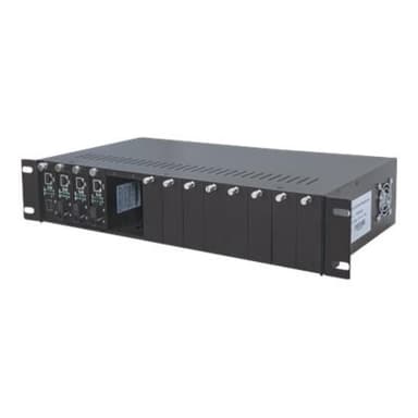 INTELLINET Medienkonvertergehaeuse 14 Slot 19Zoll-Rackmount 2 HE redundantes Netzteil im Lieferumfan