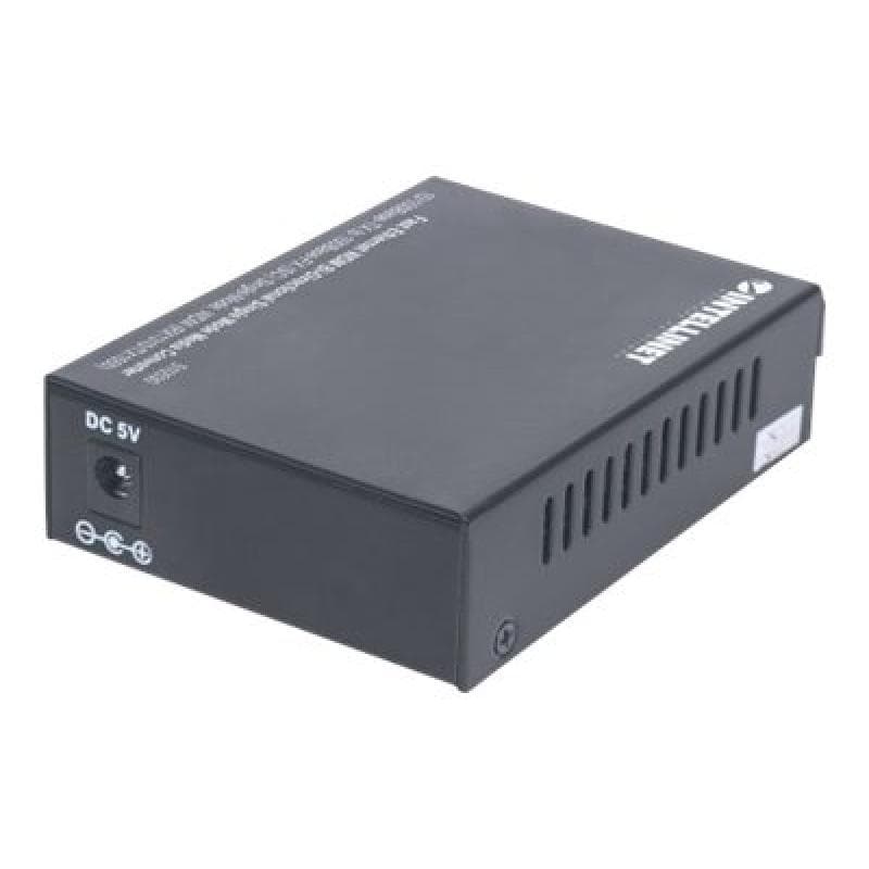 INTELLINET Fast Ethernet WDM bidirektionaler Singlemode Medienkonverter 10/100Base-TX auf 100Base-FX