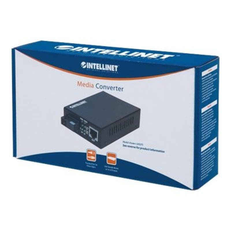INTELLINET Fast Ethernet WDM bidirektionaler Singlemode Medienkonverter 10/100Base-TX auf 100Base-FX