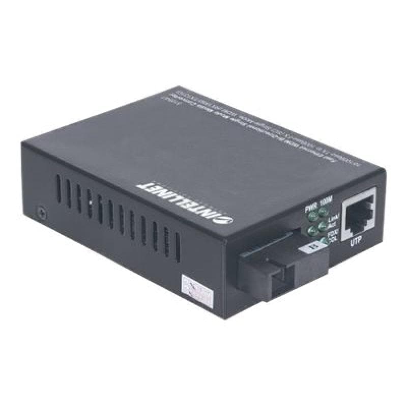 INTELLINET Fast Ethernet WDM bidirektionaler Singlemode Medienkonverter 10/100Base-TX auf 100Base-FX