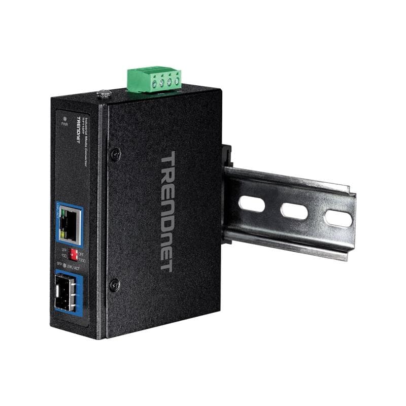 TRENDNET Converter Industrial 100/1000Base-T to SFP Media IP 30