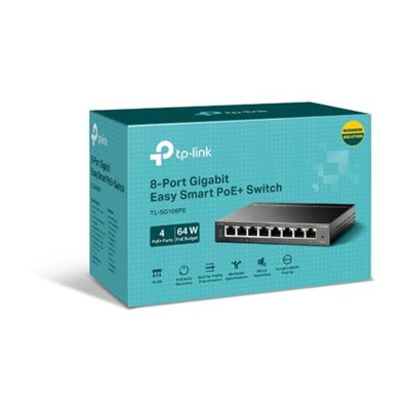 TP-LINK 8-Port Gigabit Easy Smart Switch with 4-Port PoE+