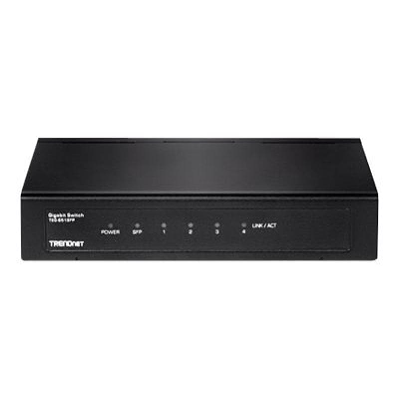 TRENDNET Switch 4-port Gbit 1* SFP lüfterlos metall