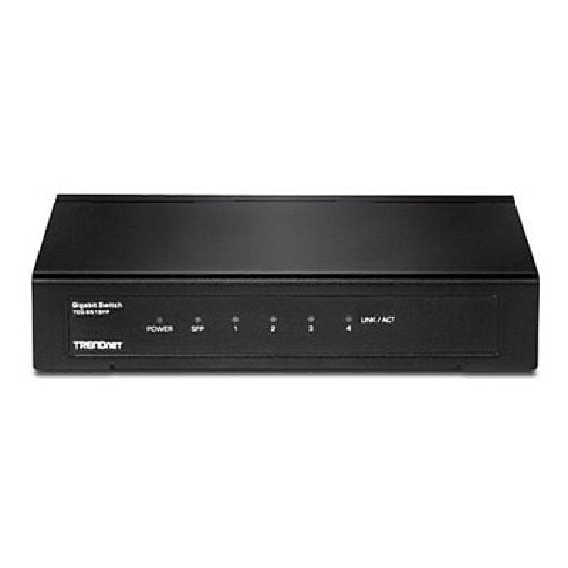 TRENDNET Switch 4-port Gbit 1* SFP lüfterlos metall