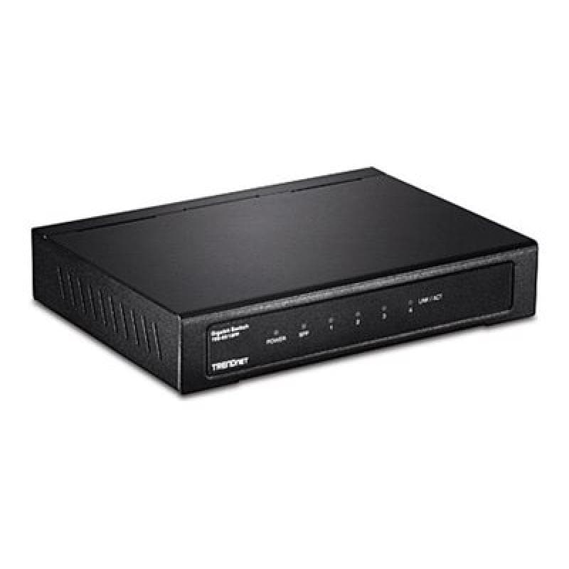 TRENDNET Switch 4-port Gbit 1* SFP lüfterlos metall