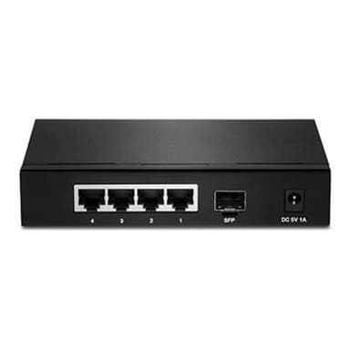 TRENDNET Switch 4-port Gbit 1* SFP lüfterlos metall
