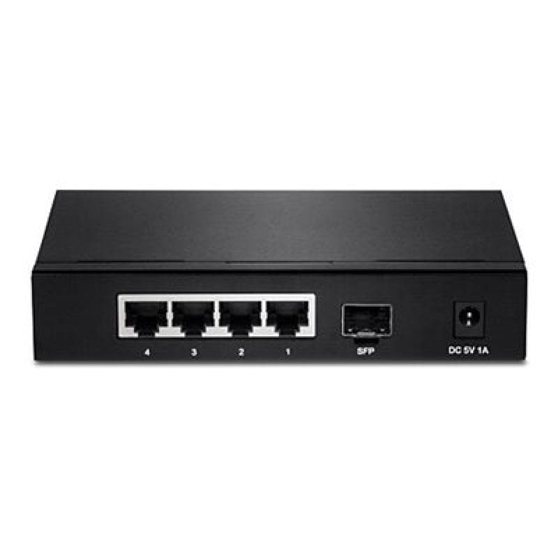 TRENDNET Switch 4-port Gbit 1* SFP lüfterlos metall