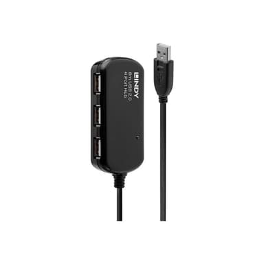 LINDY USB 2.0 Aktiv-Verlängerung Pro 8m inkl.4 Por