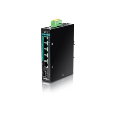 TRENDNET Switch 6-port Indust. Gbit PoE+ DIN Rail metall Layer 2 120W