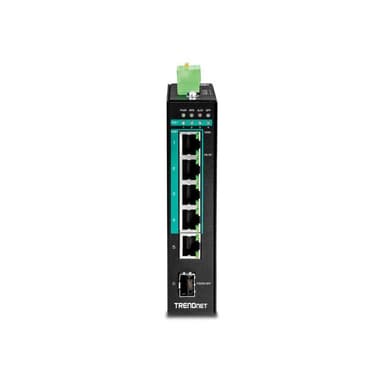 TRENDNET Switch 6-port Indust. Gbit PoE+ DIN Rail metall Layer 2 120W