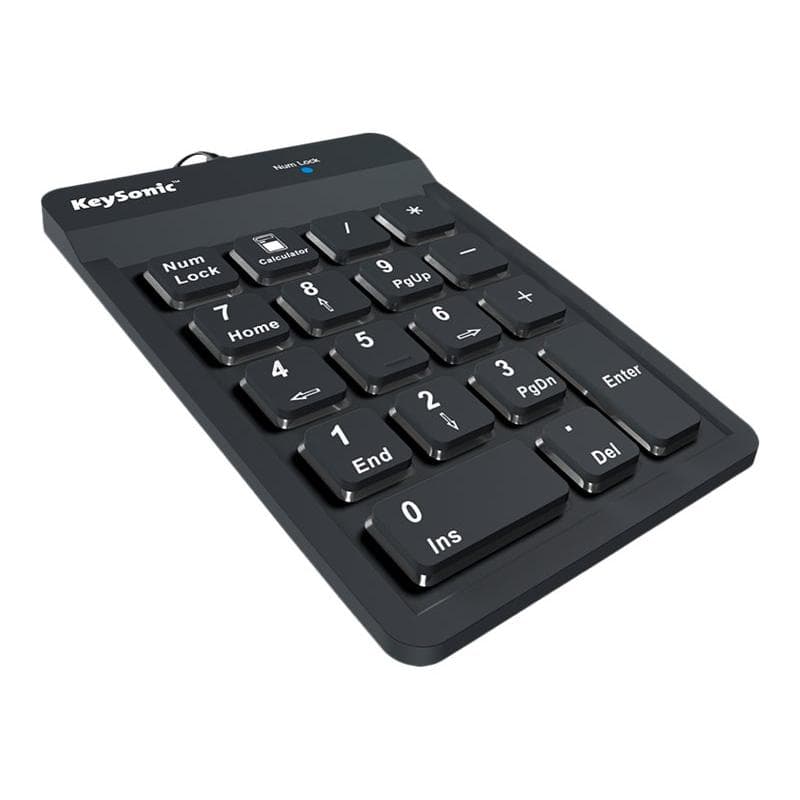 RAIDSONIC KEYSONIC Nummernblock, Silikon, USB