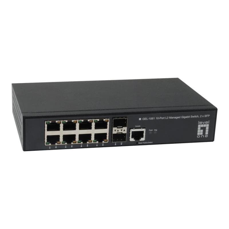 LEVEL ONE Switch LevelOne  10-Port L2 2x SFP GEL-1061