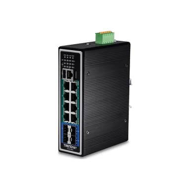 TRENDNET Switch 12-port Indust. Gbit PoE+ DIN Rail metall Lay.2+ 120W
