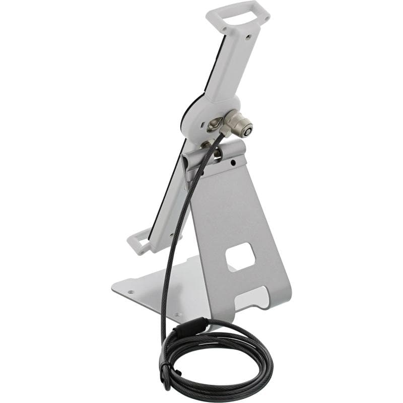 INLINE Tablet Halter universell 10″-13″ mit Sicherheitsschloss 1,5m, mit Schlüssel, weiß
