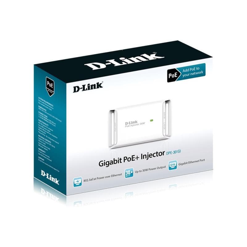 D-LINK 1-Port Gigabit PoE+ Injector bis zu 32,4 Watt Ausgangsleistung