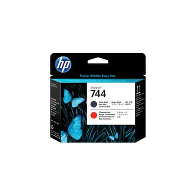 HP 744 Schwarz, Chromatic Red Druckkopf