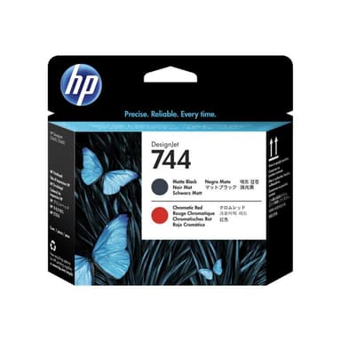 HP 744 Schwarz, Chromatic Red Druckkopf