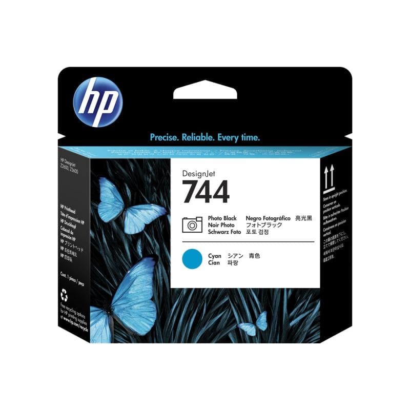 HP 744 Cyan, Photo schwarz Druckkopf