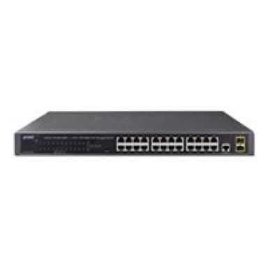PLANET TECHNOLOGY 24-PORT MGD GIGABIT ETH. SWITC