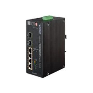 PLANET TECHNOLOGY Planet IGS-624HPT, Gigabit-Industrieswitch, 4 Port PoE, 2 Port SFP