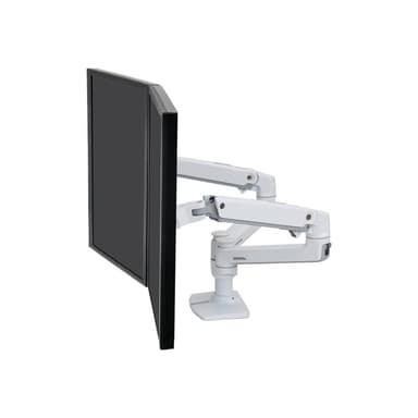 ERGOTRON LX-Montagearm fuer 2 Monitore nebeneinander weiss 68cm 27Zoll bis 33cm anheben max 18kg.bel