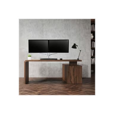 ERGOTRON LX-Montagearm fuer 2 Monitore nebeneinander weiss 68cm 27Zoll bis 33cm anheben max 18kg.bel