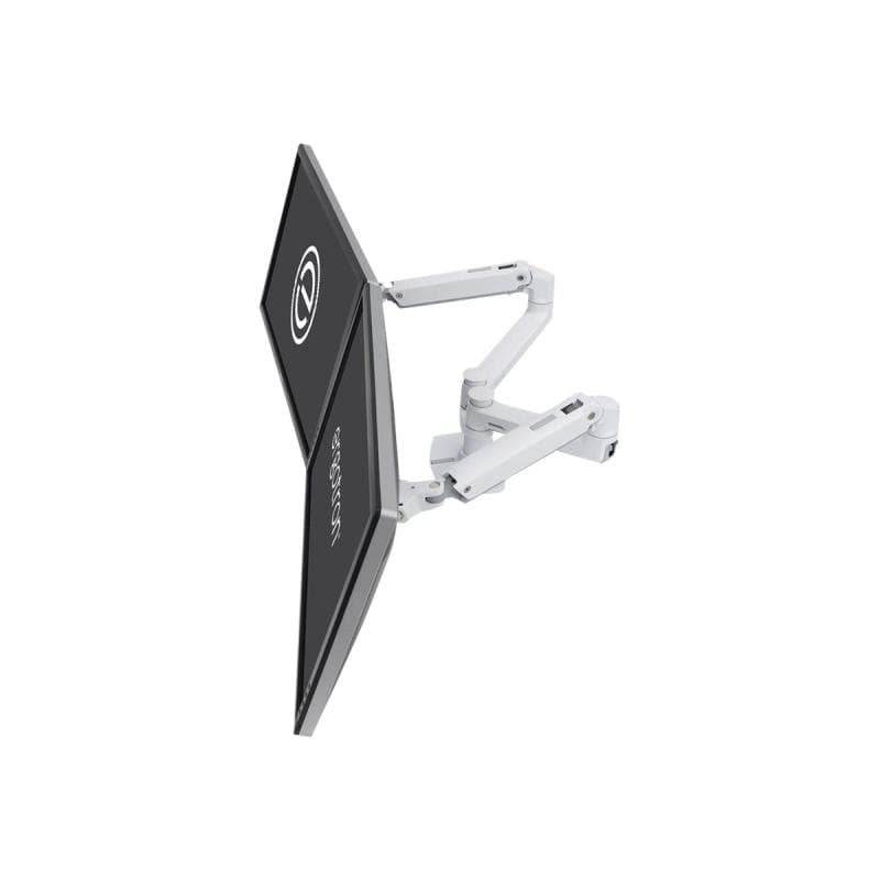 ERGOTRON LX-Montagearm fuer 2 Monitore nebeneinander weiss 68cm 27Zoll bis 33cm anheben max 18kg.bel