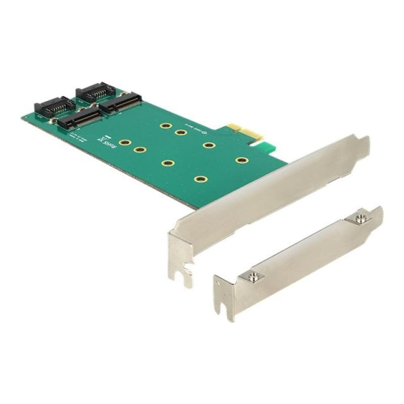 DELOCK PCIe x1 > 2 x M.2 Key B Low Profile Form Faktor