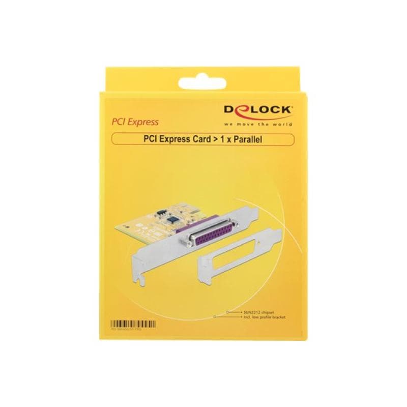 DELOCK PCIe x1 Parallel 1x incl. low profile Slotblech