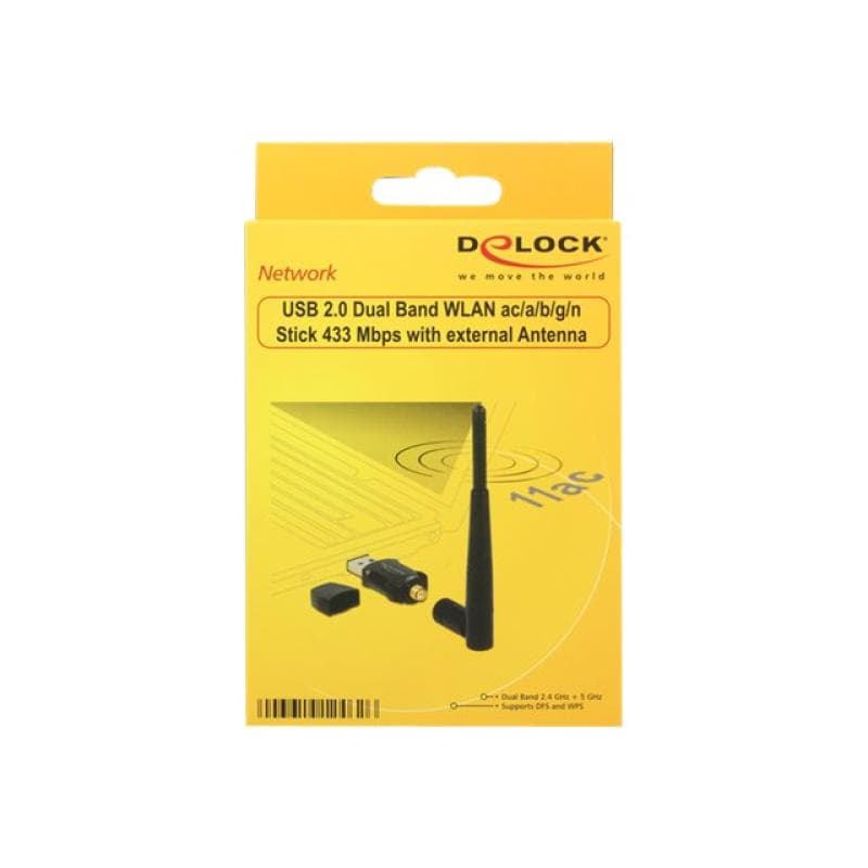 DELOCK WL-Antenne Delock USB2.0 3dBi 2,4+5 GHz