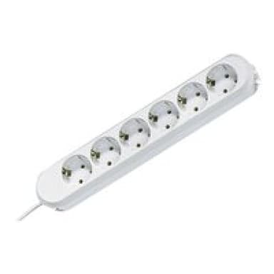 BACHMANN Tischsteckdosenleiste 6fach 300cm Kabel weiss