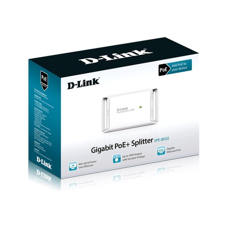 D-LINK 1-Port Gigabit PoE+ Splitter