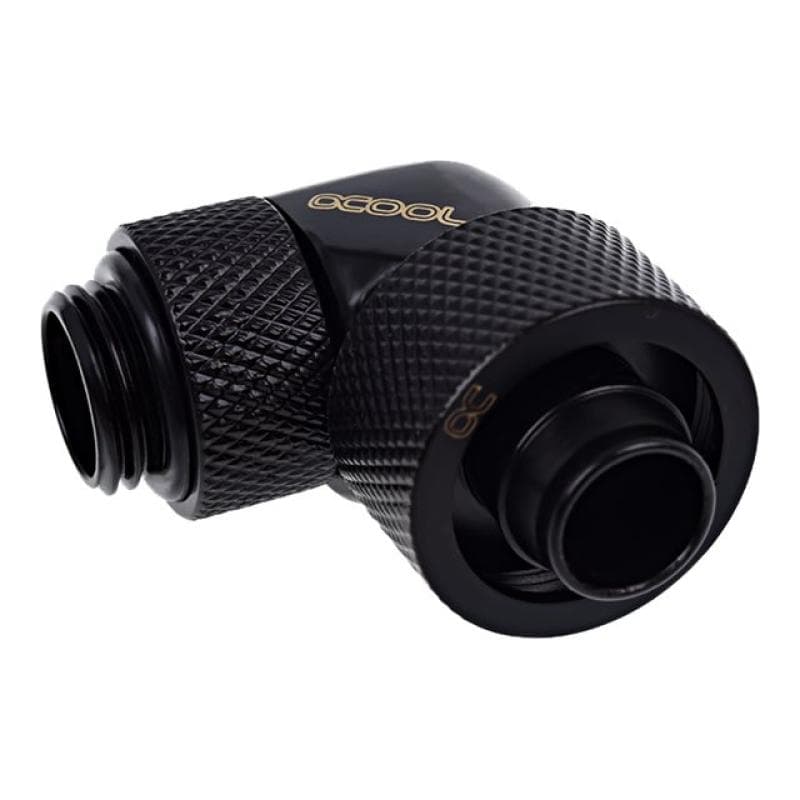 ALPHACOOL Eiszapf16/10mm Anschraubtül90° | drehbar G1/4 - Deep Black