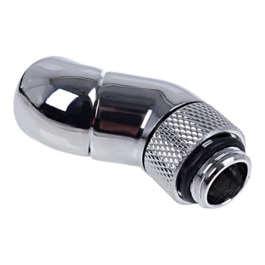 ALPHACOOL Eiszapfen Winkeladap dopp 45° | G1/4 AG auf G1/4 IG - Chrome