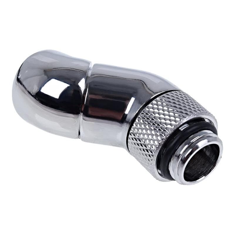 ALPHACOOL Eiszapfen Winkeladap dopp 45° | G1/4 AG auf G1/4 IG - Chrome