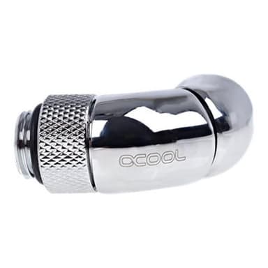 ALPHACOOL Eiszapfen Winkeladap dopp 45° | G1/4 AG auf G1/4 IG - Chrome