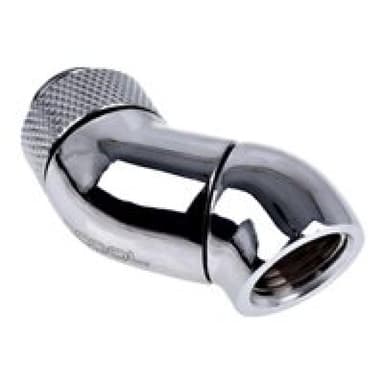 ALPHACOOL Eiszapfen Winkeladap dopp 45° | G1/4 AG auf G1/4 IG - Chrome