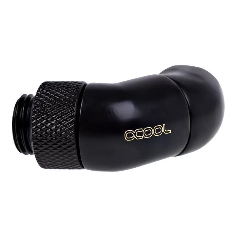 ALPHACOOL Eiszapfen Winkeladap dopp 45° | G1/4 AG auf G1/4 IG - Deep Black