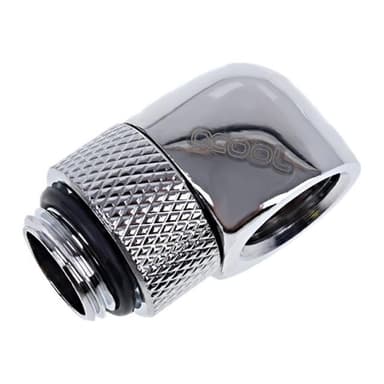 ALPHACOOL Eiszapfen L-Verbinder drehbar | 1/4 AG auf G1/4 IG - Chrome