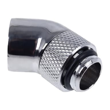 ALPHACOOL Eiszapfen Winkeladapter 45° dr | G1/4 AG auf G1/4 IG - Chrome