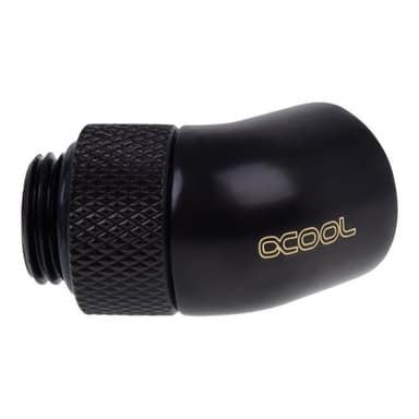 ALPHACOOL Eiszapfen Winkeladapter 45° dr | G1/4 AG auf G1/4 IG - Deep Black
