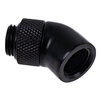 ALPHACOOL Eiszapfen Winkeladapter 45° dr | G1/4 AG auf G1/4 IG - Deep Black