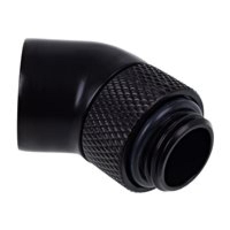 ALPHACOOL Eiszapfen Winkeladapter 45° dr | G1/4 AG auf G1/4 IG - Deep Black