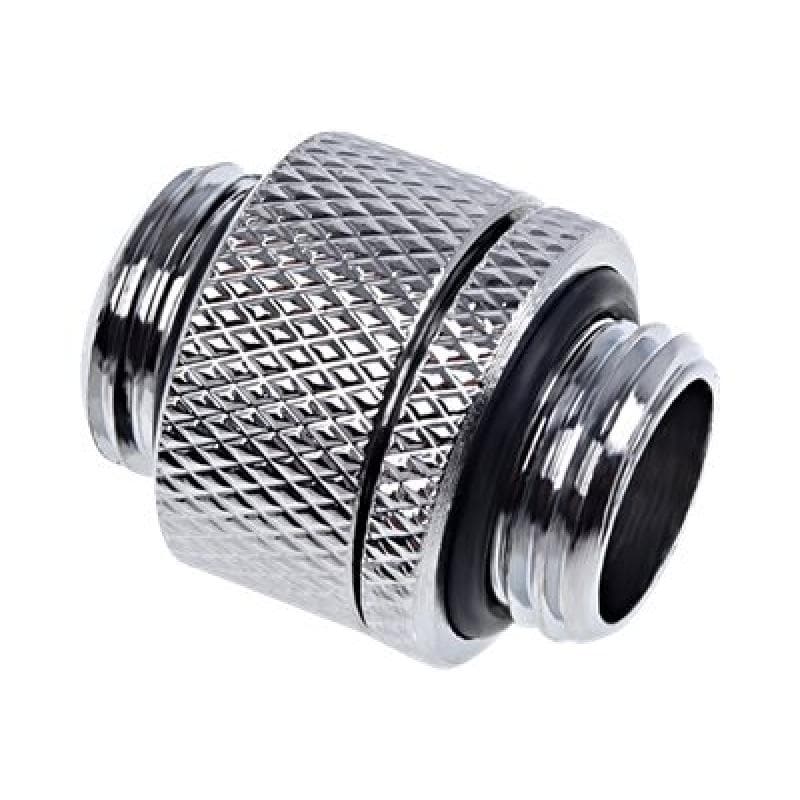 ALPHACOOL Eiszapfen Doppelnippel dreh ch | G1/4 AG auf G1/4 AG - Chrome