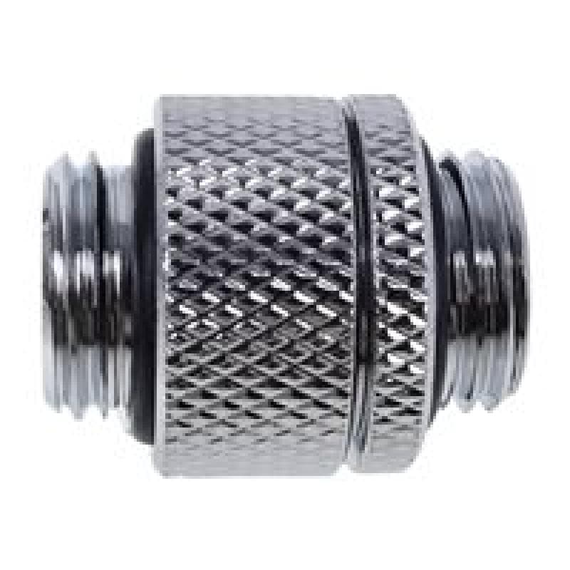 ALPHACOOL Eiszapfen Doppelnippel dreh ch | G1/4 AG auf G1/4 AG - Chrome