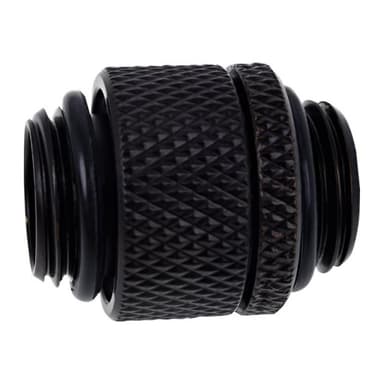 ALPHACOOL Eiszapfen Doppelnippel dreh bk | G1/4 AG auf G1/4 AG - Deep Black