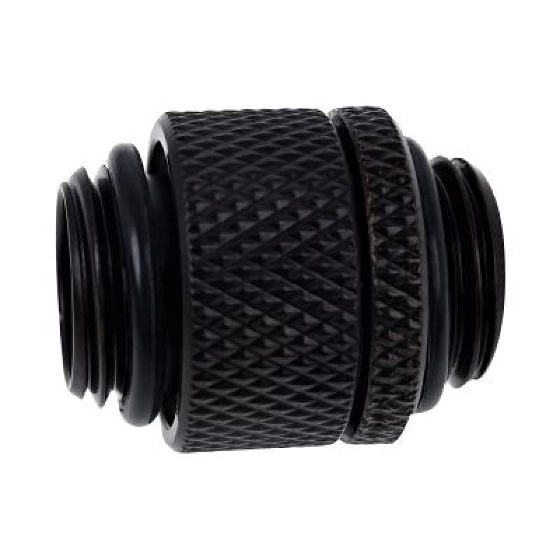 ALPHACOOL Eiszapfen Doppelnippel dreh bk | G1/4 AG auf G1/4 AG - Deep Black