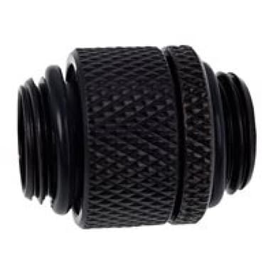ALPHACOOL Eiszapfen Doppelnippel dreh bk | G1/4 AG auf G1/4 AG - Deep Black